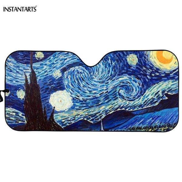 

instantarts windshield sunshade abatract painting 3d print auto visor foldable sun shade for car will keep your vehicle cooler