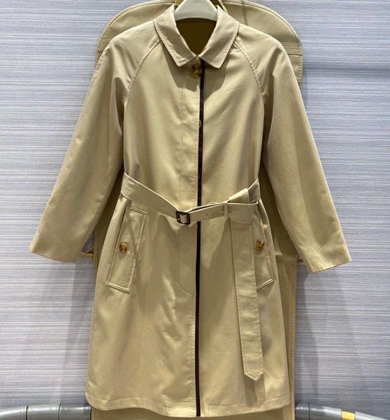 

women's trench coats luxury high-end elegant lady streetwear long coat 2021 runway solid single breasted slim belt heavy overcoat khaki, Tan;black