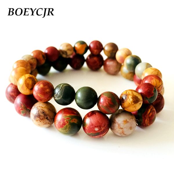 

boeycjr natural stone beads bangles & bracelets fashion jewelry natural stone beads bracelet for men or women gift, Black