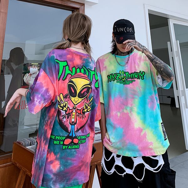 

men's short sleeve spring / summer 2020 european and american original hip hop high street loose printed t-shirt for lovers, White;black