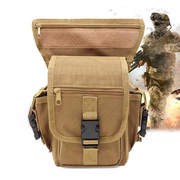 

outdoor sports bag hiking camping travel trekking belt hang drop utility thigh pouch army leg bag camouflage tactical