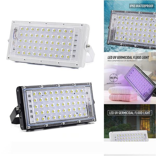

50w uv germicidal lamp 110v 220v led flood light home uv lamp light sterilize disinfection ultraviolet kill dust bacterium mite killer