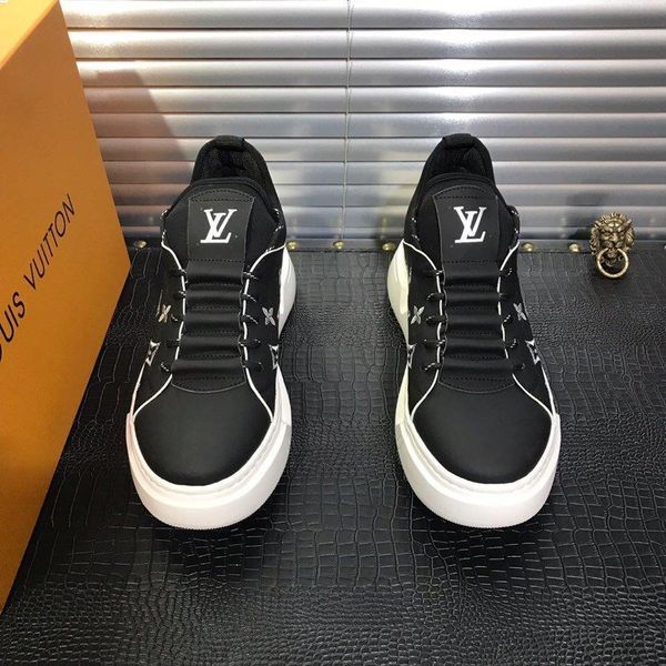 

new fashion men's shoes casual comfortable air cushion sports men's shoes high-end business work travel men's shoes zapatos h, Black