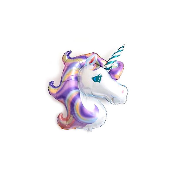 

new cute purple unicorn balloon package party set multi-piece unicorn birthday ornament hair band set festive supplies ing