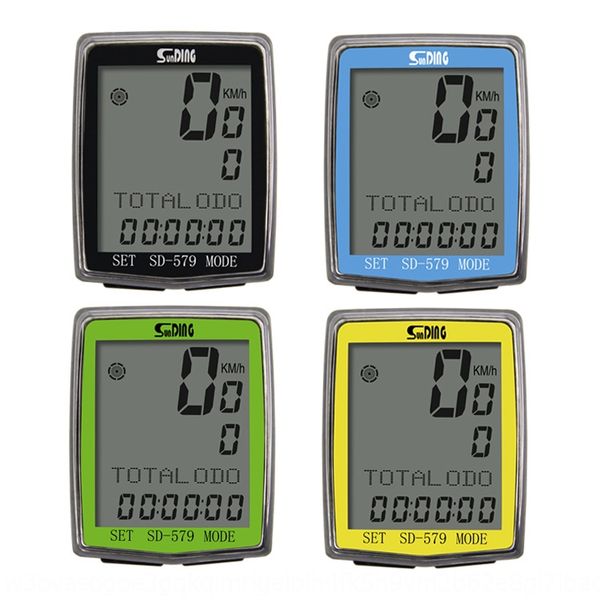 

rndym new sd-579 shundong wired odo backlight speedo english new sd-579 shundong code bicycle bicycle code wired odometer backlight speedome