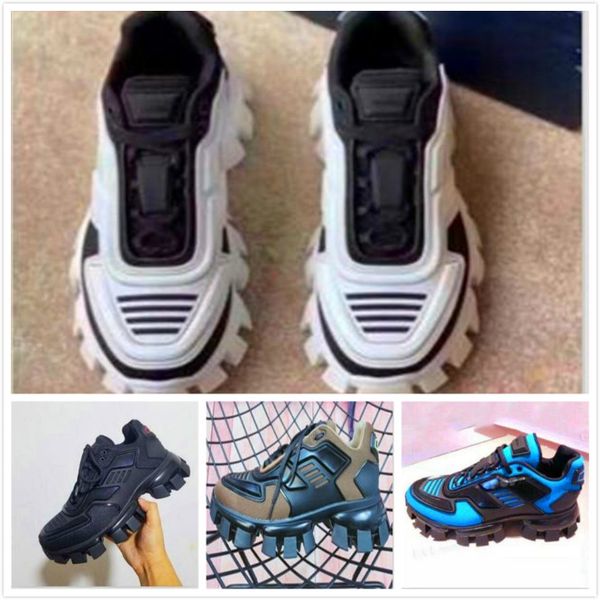 

2020 men low casual shoes lates p cloudbust thunder lace up shoes 19fw capsule series color matching platform sneakers, Black