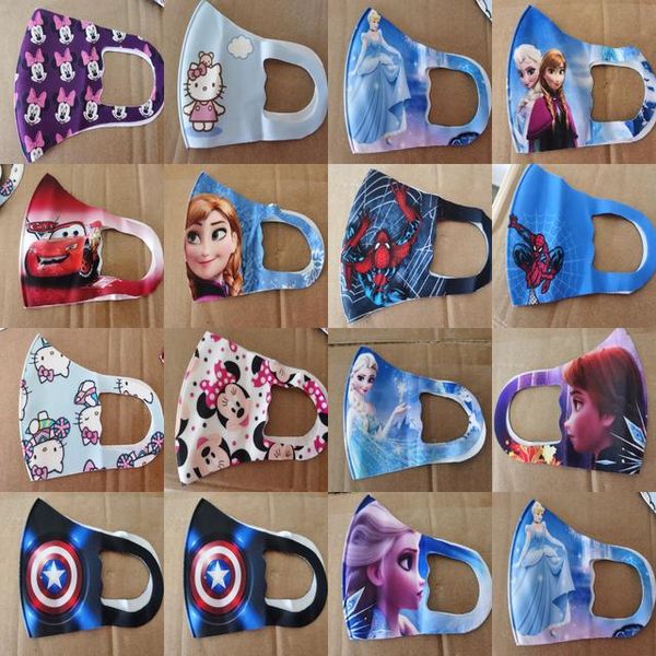 

boys lover cartoon character mask designer face mask cartoon stretch mask for kids boys lover sole collector womens cotton snelle verzending, Black