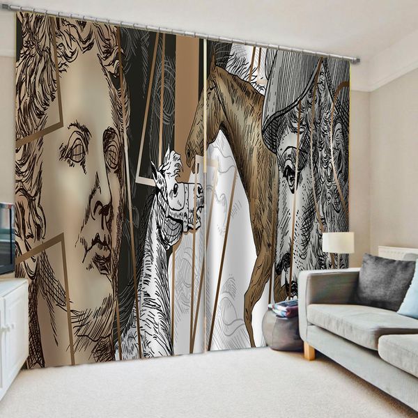 

luxury blackout 3d window curtains for living room bedroom personality curtains decoration curtains
