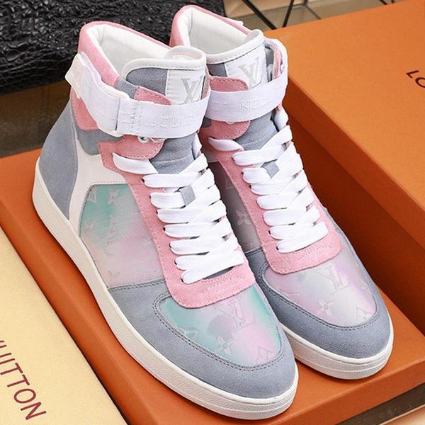 

luxury mens shoes sneakers mid -casual shoes mens with original box rivoli sneaker boot chaussures pour hommes luxury mens shoes ly663