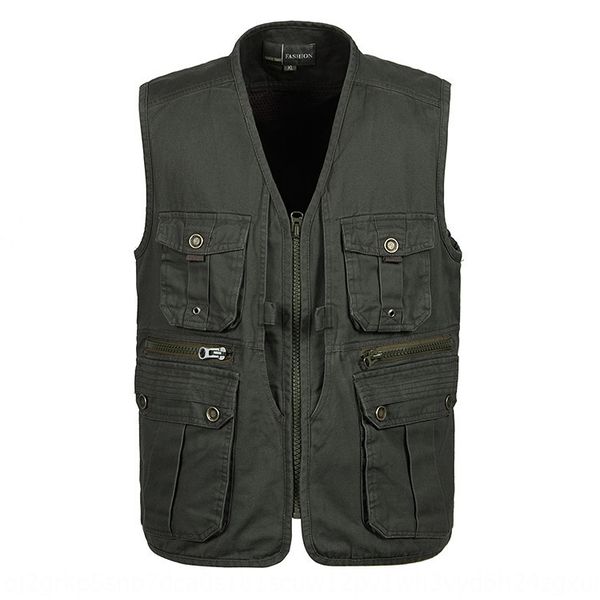 

phpsw casual washed cotton thickened multi-pocket 15# explosion men's casual washed cotton vest thickened vest waistcoat multi-pocket w, Black;white