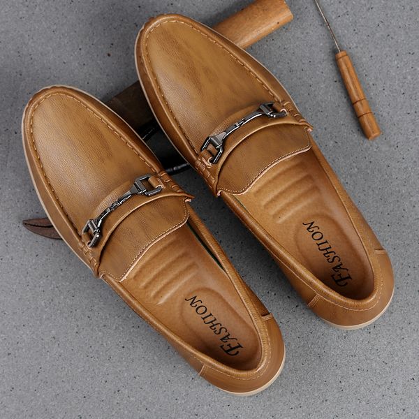 

2020 autumn youth casual shoes for men black khaki loafers shoes mens men footwear leather casual sneakers man