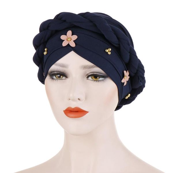 

ethnic clothing fashion muslim hijab women turban hat braid knot lady head scarf inner for hair accessories loss, Red
