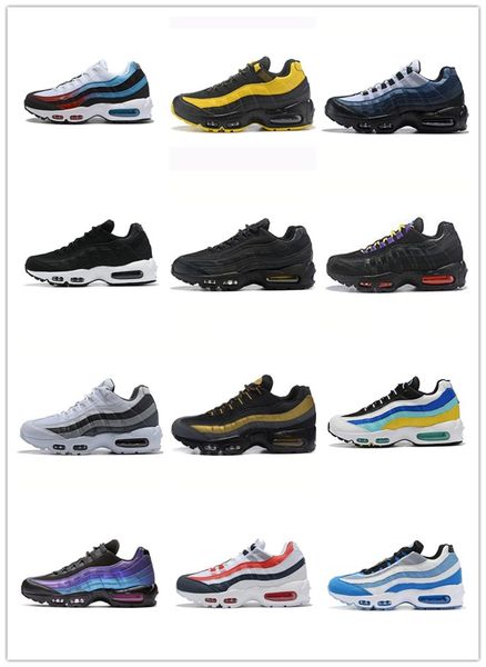 

2020 bred 95 og white gym red university gold laser fuchsia men running shoes triple black 95s mens trainers sports sneakers