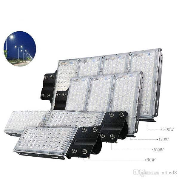 

50w 100w 150w 200w led street light waterproof ip65 ac165-265v led streetlight road garden lamp cold white spotlights wall lamp