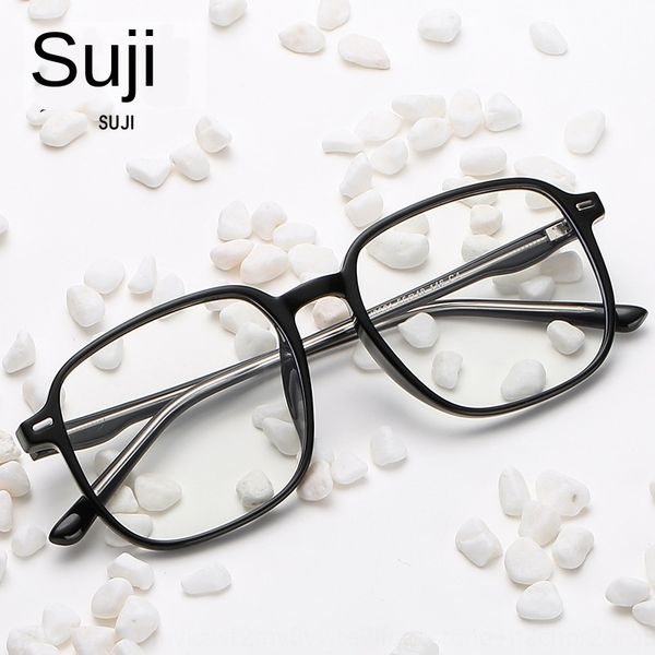 

2020 new trend tr90 plain fashion square glasses frame anti-blue light plain glasses, Silver