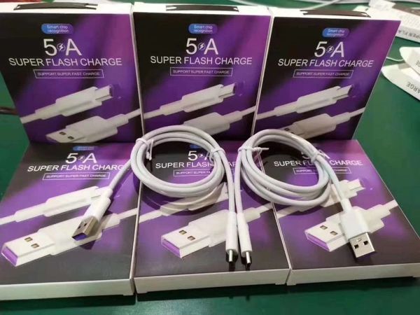 

5a type c cable supercharge usb c fast charging cables for huawei p30 p20 pro mate 20 xiaomi samsung phone charger wire