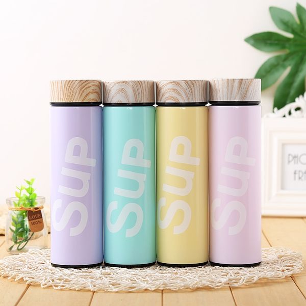 

8tjsx sup business wood grain cover thermos straight body thermos cup personalized handy cup fashion creative 304 stainless steel gift adver