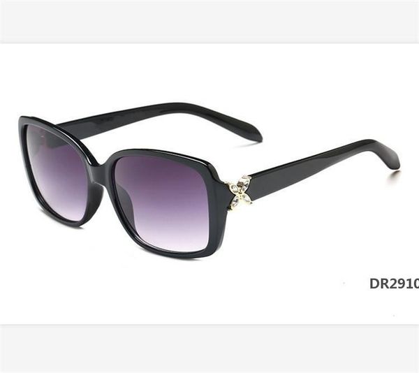 

fashion series style ladies sunshade mirror fashion plate frame uv400 gradient glass lens fashion sunglasses with boxdr29, White;black
