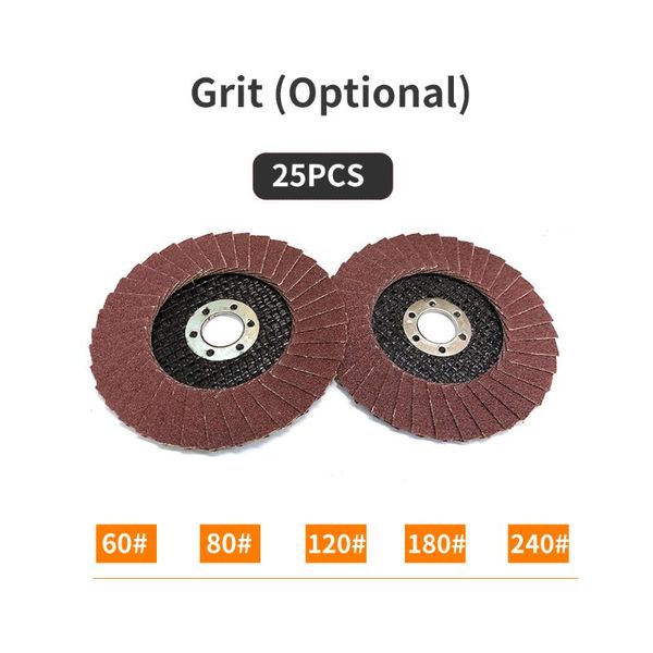 

new 60 / 80 / 120 180 240 grit 25pcs 100mm flap disc abrasive wheels abrasive grinding wheel