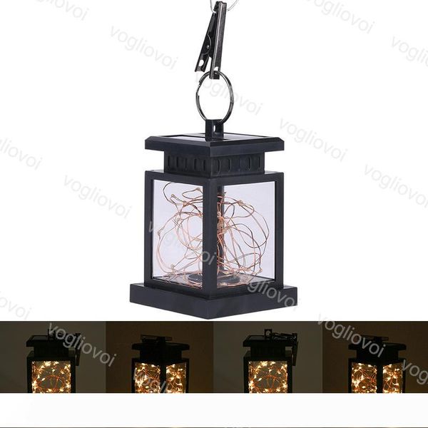 

solar garden lights lantern hanging light 30leds copper wire european landscape light for cafe home garden decoration dhl
