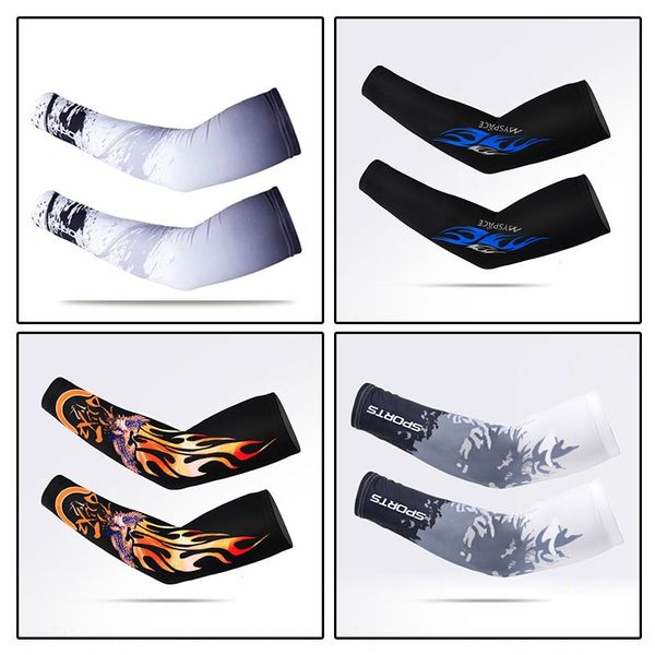 

w1vnd printed tide br large size ice silk sleeve ball playing running outdoor fishing fat printed fashion brand fashion arm cover size arm c