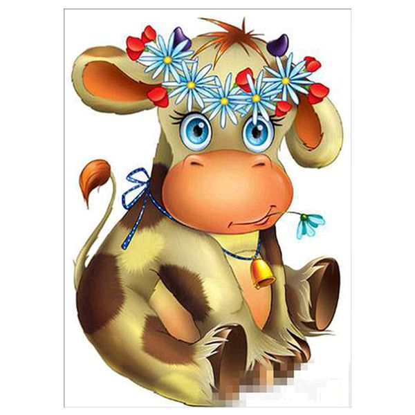 

5d алмазы картина полных алмазы нового корова алмазы продукт мультфильм животные мозаика украшение вышивки украшение дома
