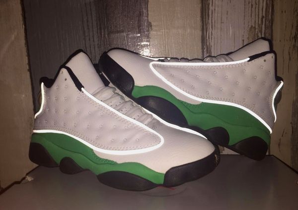 

2020 new men 13s outdoor shoes high white green shinny leather comfortable trainer sneaker size 40 -47