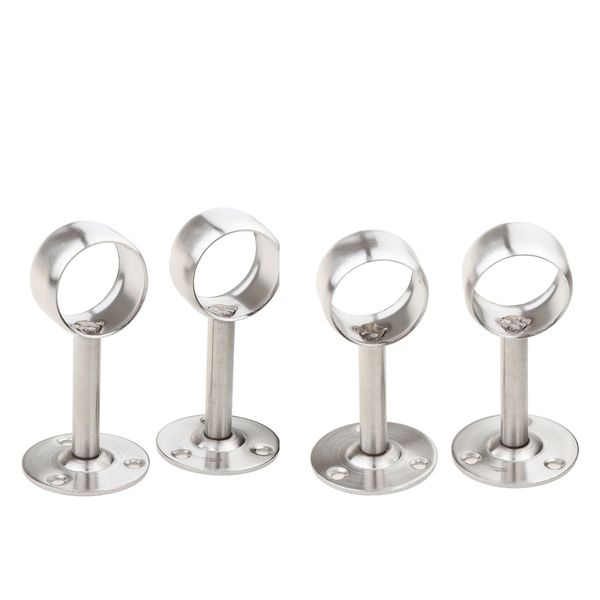 

4 pieces ceiling wall mounted curtain rods brackets for curtains drapes shower curtain wardrobe hanging - 32mm