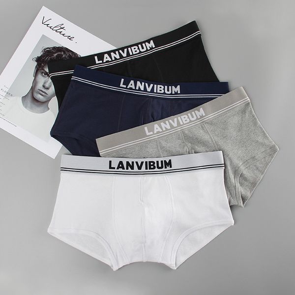 

мужские шорты boxer бесшовные хлопок нижнее белье скольжению homme трусы мужской стволы homewear calzoncillo hombre трусы плюс размер, Black;white