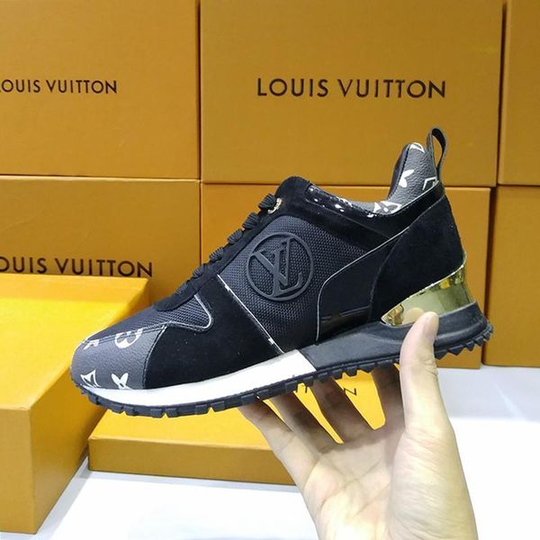 

new womens shoes breathable fashion platform sneakers with origin box classic flats fashion womens shoes run away sneaker luxur, Black