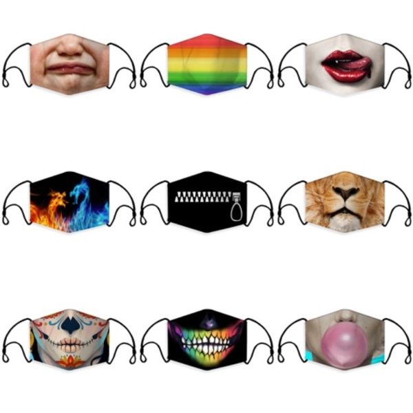 

health cycling anti-dust cotton mouth face mask men women washable and reusable stylish solid masks#966