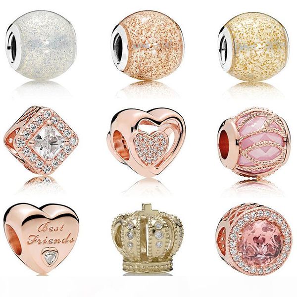 

logo s925 sterling silver jewelry diy beads fits designer ale charm for designer bracelets for women for european rosegold bracelet&necklace, Black