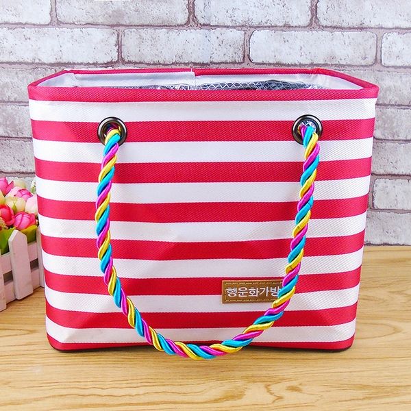 

striped storage basket waterproof pocket female folding basket men's bath storage bag fitness bath bag