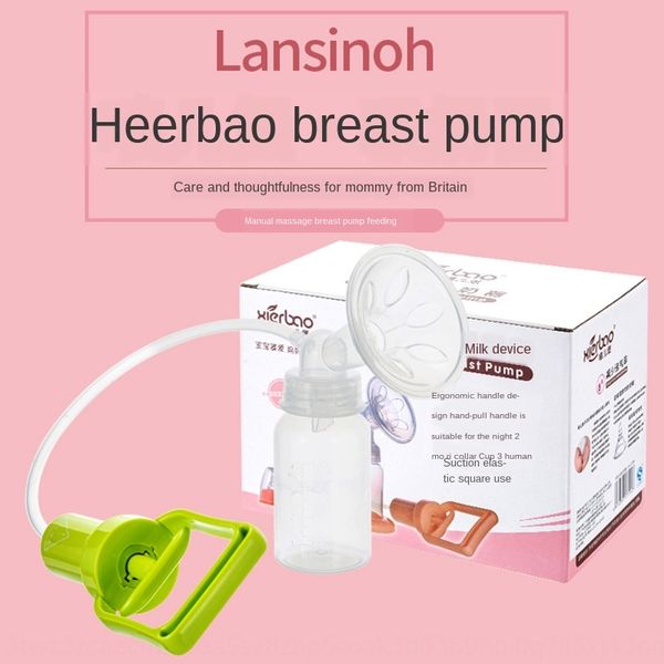 

hierbao brand hand pull type pump anti-countercurrent design breast milk storage manual pull breast milk collector 9194