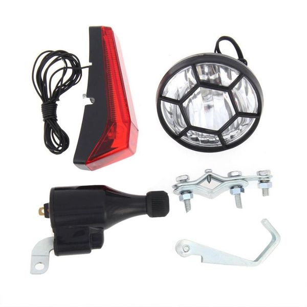 

bike lights bicycle motorized friction generator headlight tail light kit 6v 3w lamp grinding accessories