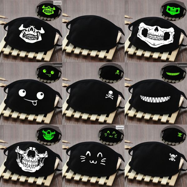 

festival smoke printing masks magic scarves motorcycle bicycle half face mask ghost skull scarf multi use neck ghost half face #214#721#267, Black