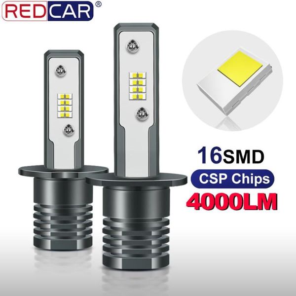 

2pcs h1 led lamp h3 16smd csp led bulb super bright car auto light fog lamp auto running lights 12v 24v 6000k white
