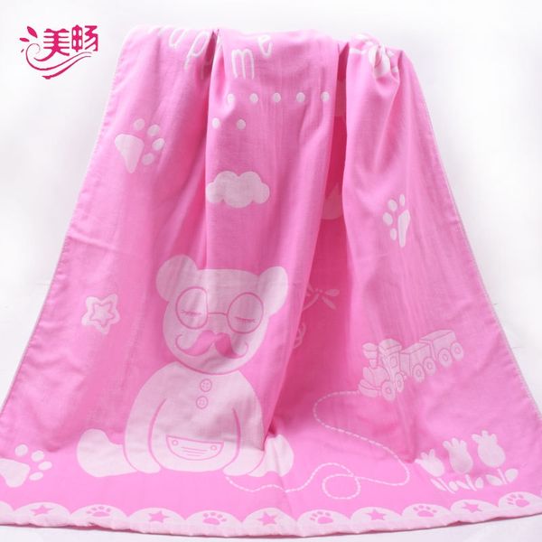 

meichang two-layer gauze children's quilt children's jacquard bath infant towel cartoon jacquard pure cotton bath towel