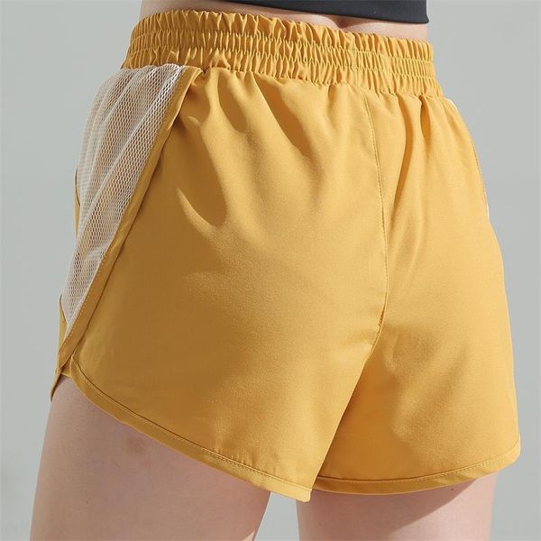 

new quick-drying anti-exposure shorts yoga sports shorts women's outdoor casual running training pants loose yoga pants, White;red