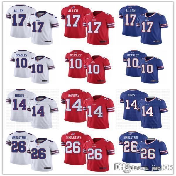 

mens womens youth buffalo bills 14 stefon diggs 17 josh allen 10 cole beasley 91 ed oliver 26 devin singletary football jerseys, Black;red