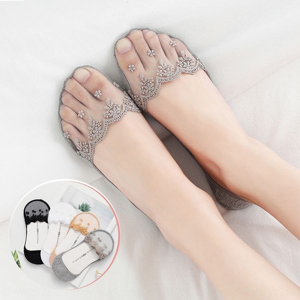 

autumn new cotton women's invisible mercerized breathable solid color simple and and socks comfortable socks, Pink;yellow