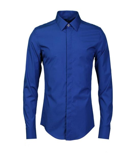 

new arrival fashion men sapphire blue metrosexual casual shirts single breasted long sleeve plus size mlxl2xl3xl4xl, White;black