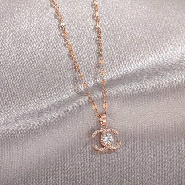 

fashion necklace letter necklace crystal diamond pendant necklaces women pearl necklaces banquet jewelry gift, White