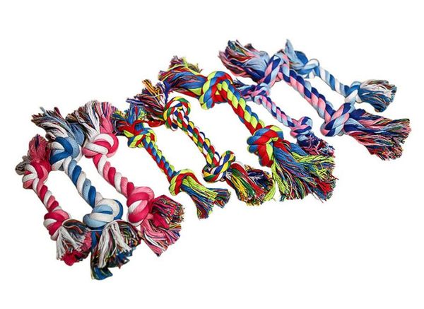 

домашние животные игрушка собак зоотовары собак щенок хлопок chew узла игрушка прочный плетеный bone rope 18см забавный инструмент случайный