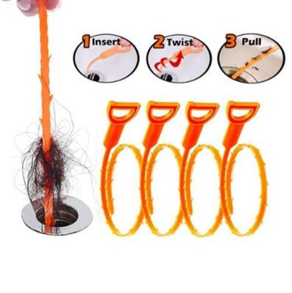 

52cm snake drain weasel hair clog tool starter kit for drain cleaning household cleaning tools with opp package cca10086 600pcs