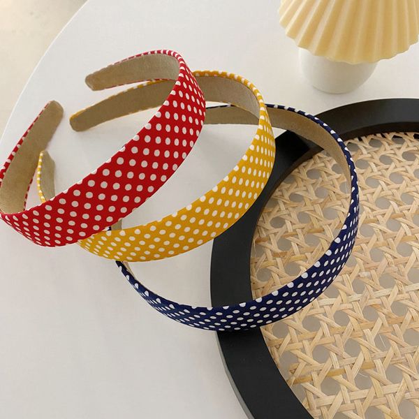 

hair accessories korean cute dot plaid bezel headwear women headband girls vintage bands hairband hoop for children