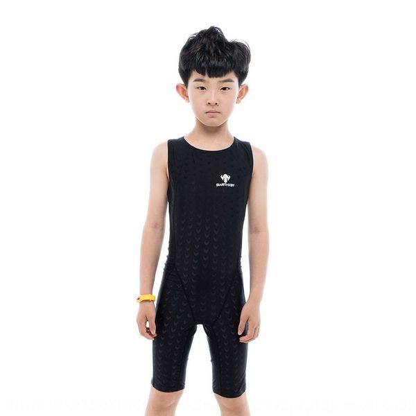 

hongxing baiya shark skin professional children's one-piece boys and girls vest swimsuit vest swimsuit one-piece boy, Black