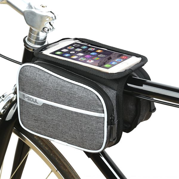 

0desa b bicycle mobile phone bicycle- soul bicycle front beam mountain bike touch screen mobile phone bag upper tube bag cycling equipment a
