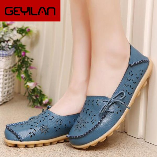 

women's flats shoes women loafers ladies shoes slip on flats 9 color leather woman footwear f9113w, Black