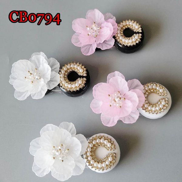 

fairy style flower and nursing crystal glasses crystal pearl decorative pupil box invisible glasses care water box cb0794, Blue